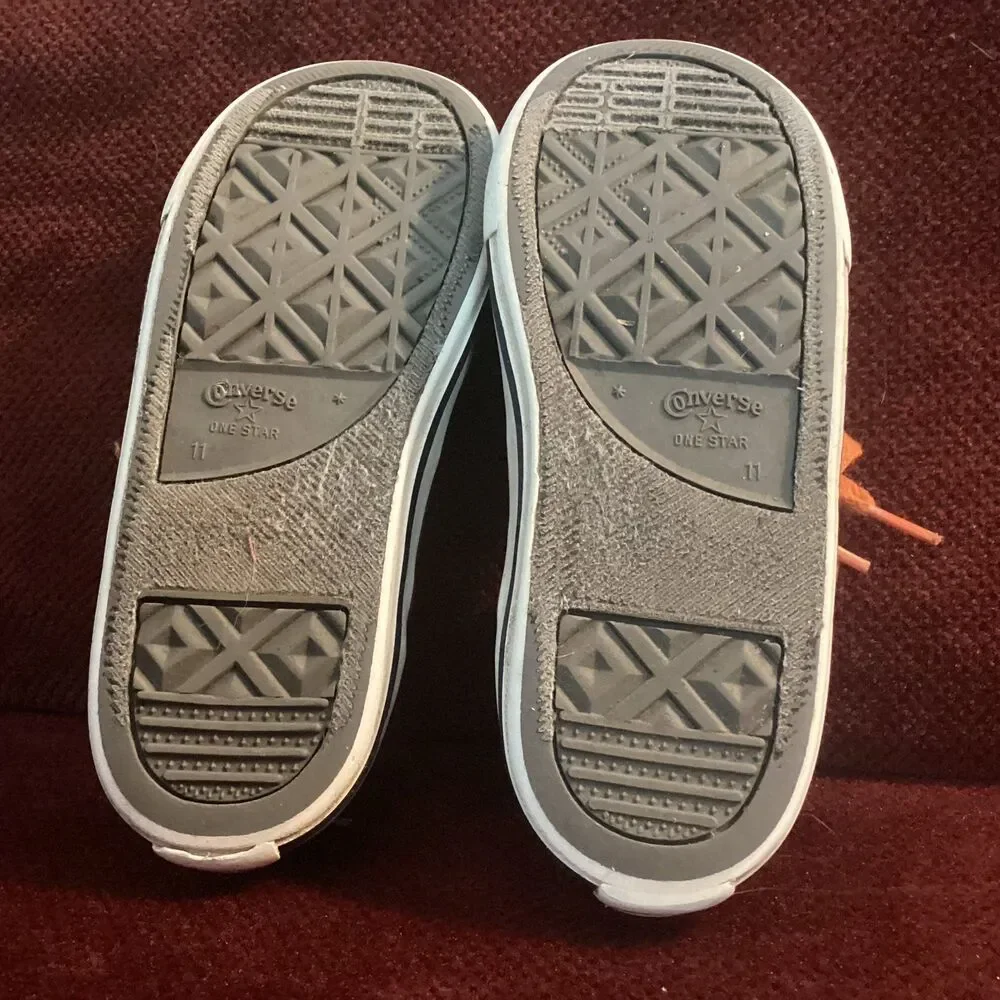 Converse One Star zipper kids high tops sneakers sz 11